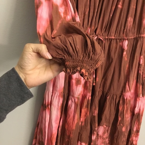 Old Navy Tiered Boho Tie Dye Maxi Dress Cotton Viscose Blend Size 2X - Picture 6 of 14